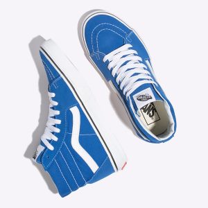 Vans Bayan Spor Ayakkabı Sk8-Hi Mavi/Beyaz | 77244-673